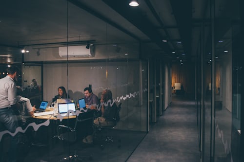 Team meeting in a modern office